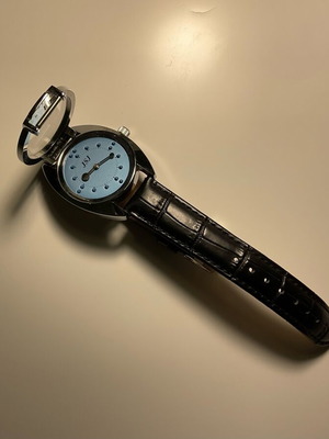 Jsj analog watch with Braille for visually impaired, new, black and blue
