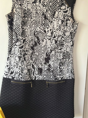 Paranoia midi dress like new, black and white, size S