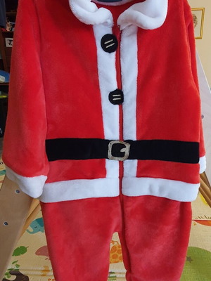 Santa Claus costume like new, fleece, size 2.5-4 years