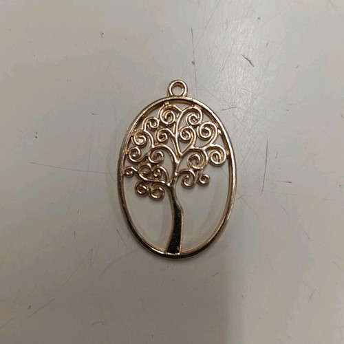 Decorative gold-tone tree pendants, set of 3