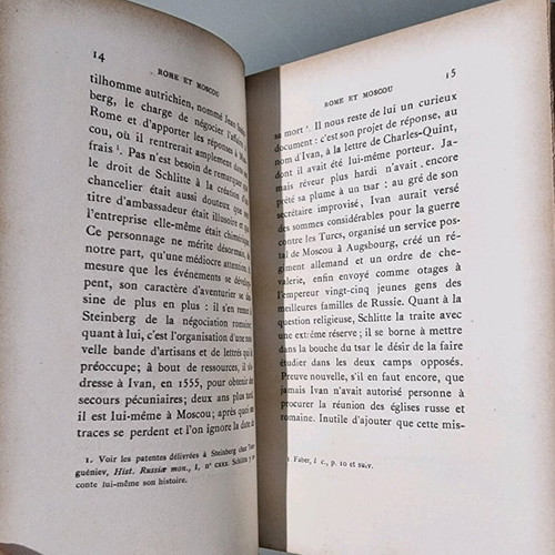 Rome et Moscou 1883 used historical book