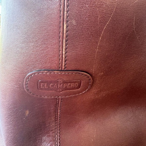 Vintage El Campero shoulder bag made of real leather, like new, brown