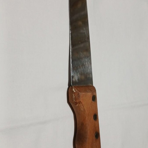 Vintage meat chef knife 30cm with wooden handle Rostfrei like new