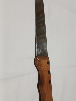 Vintage meat chef knife 30cm with wooden handle Rostfrei like new