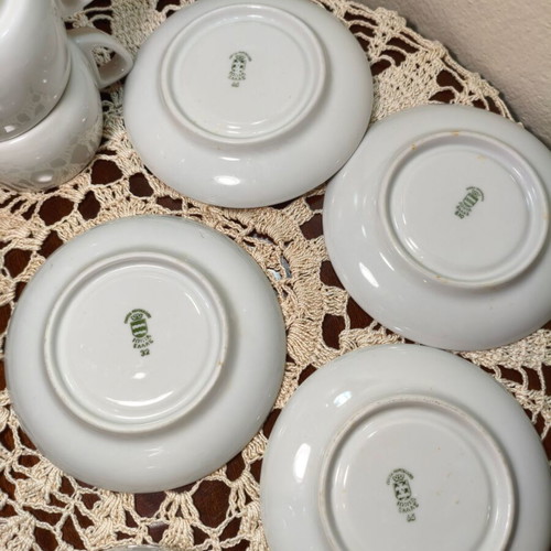 Set of 4 Vintage Ionia Porcelain Coffee Cups from 1970
