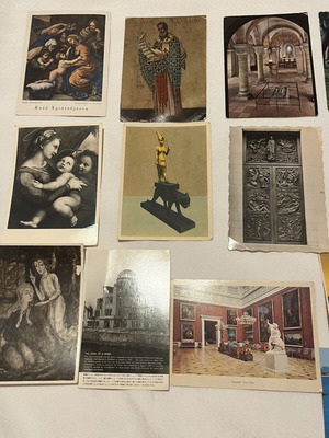 Vintage postcard collection used, 18 rare historical pieces unposted