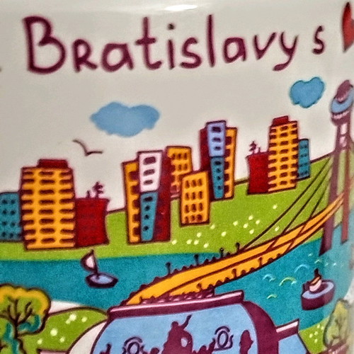 Collectible mug with Bratislava view like new