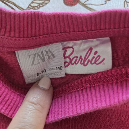 Zara Barbie sweatshirt used, size 140 cm, pink