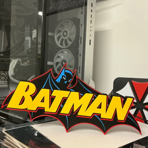 Batman comic logo decorative new, PLA material