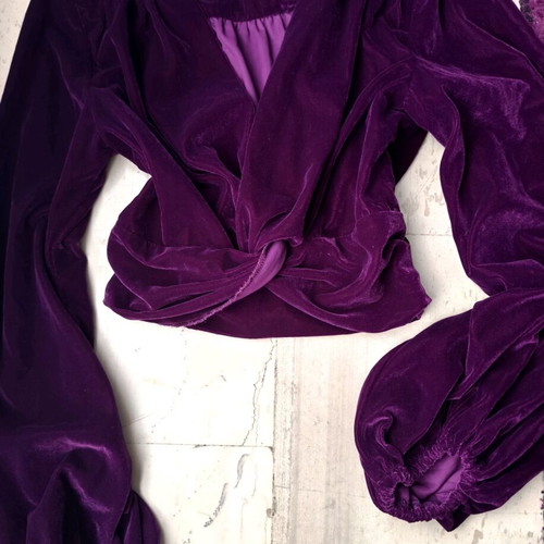 Zara velvet top like new, purple, size XS