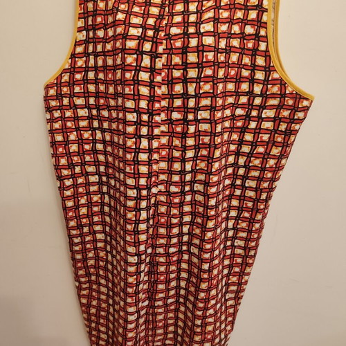 Dress with geometric pattern, new, cotton, size XXXL