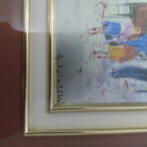 Painting by Spyros Diakoumakos like new, 44x39 with frame