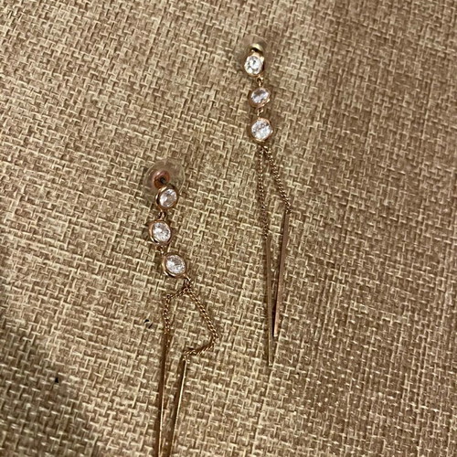 Glam evening earring new, rose gold
