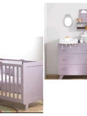 HRA Hippy Lilac Crib and Changing Table like new