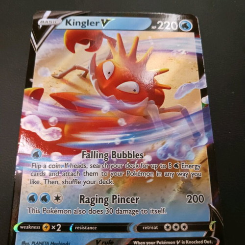 Kingler V Pokemon card 2022 new -  4,99 - Vendora.cy