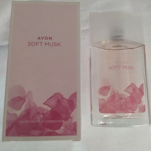 Avon Soft Musk 50ml EDT women's care set and hyaluronic acid mask new