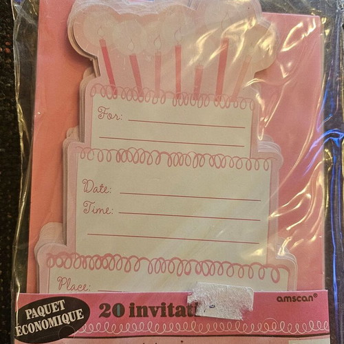 Party invitations new, pack of 20 pieces