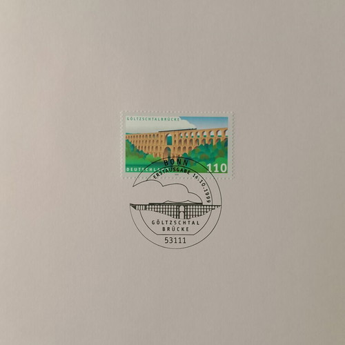 German 1999 stamp with Bonn first day cover, mint condition