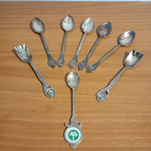 Assorted spoons used, vintage personal items