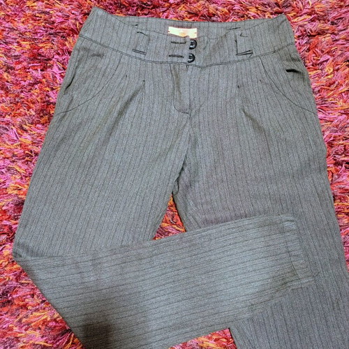 BSB gray vintage pants with thin stripes, fitted, like new, size 38