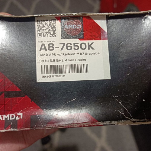 Motherboard and A8 7650 Quad-Core Processor bundle like new with CPU cooler and IO shield