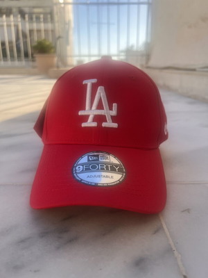 New Era Red Cap with LA Emblem, New