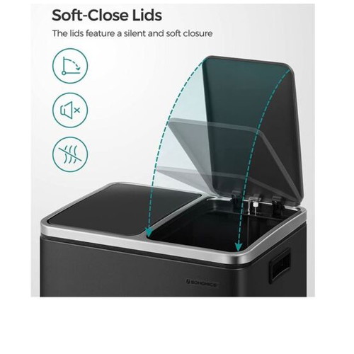 Songmics Soft-close Metal Recycling Bin with Pedal 30lt Like New