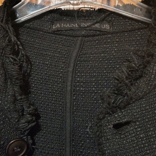 La Haine cardigan size large like new, black
