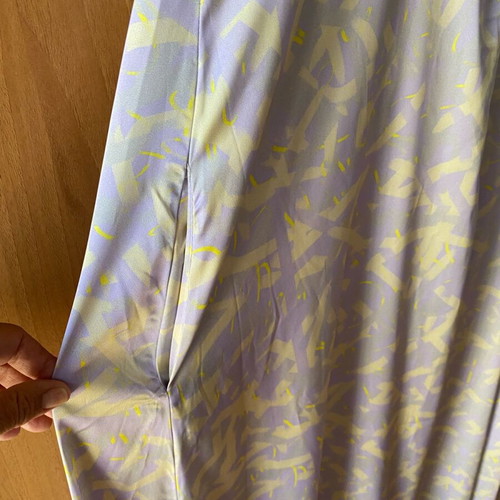 Collectiva Noir long sleeveless dress new, lilac and yellow, size S