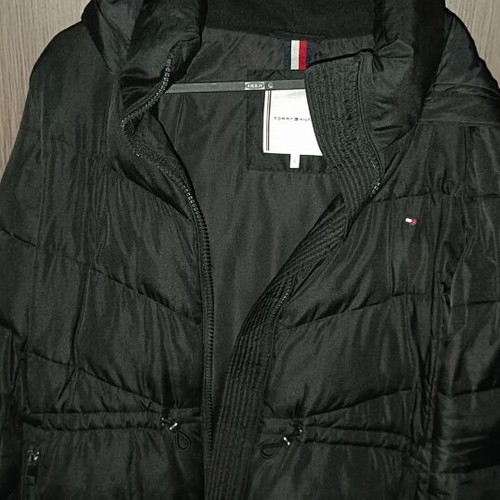 Tommy Hilfiger quilted jacket women's size L like new, black