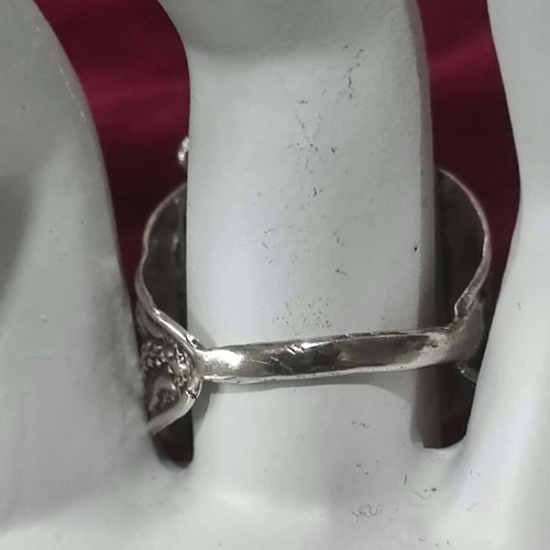Silver ring 925 with large agate, unisex, like new, size 59