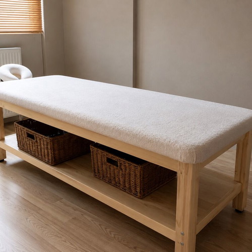Handmade solid wood fixed massage bed
