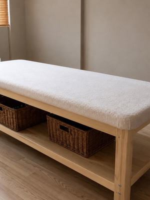 Handmade solid wood fixed massage bed
