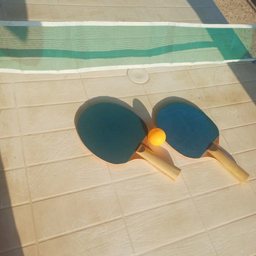Portable Ping Pong Set with 2 Rackets, Net, Ball