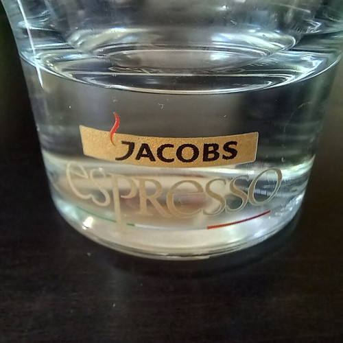 Jacobs Espresso Glasses set of 2 used, vintage transparent