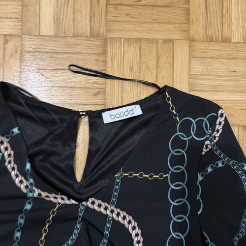 Batida satin dress with lining, new