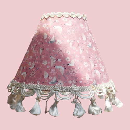 Pink Carderines Lampshade 20x17x12 Handmade