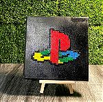  Playstation logo 3d Καμβάς με beads