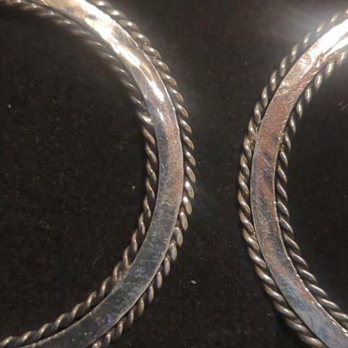 Loisir silver plated earrings with antique style new