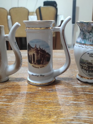 Porcelain cups new, set of 3 pieces