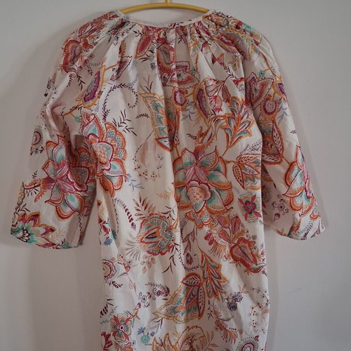 Zara Boho dress tunic with pockets and buttons, cotton, size M