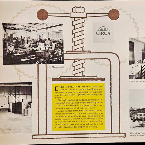 Hellenic Shipyards Scarammagas 1961 rare maritime industrial album used