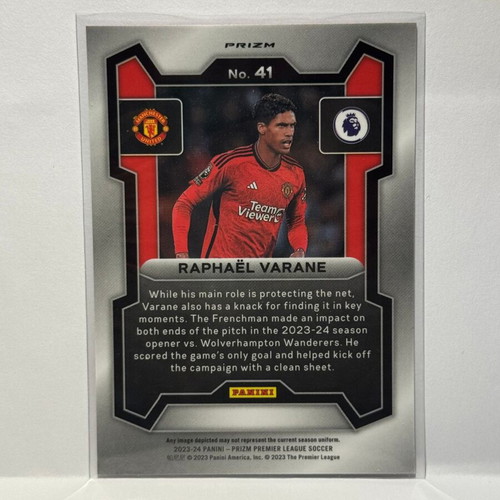 Panini Prizm EPL Raphael Varane 2023-24 Pink Mosaic card new