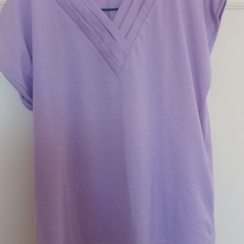 Women's cotton blouse lilac color size L new
