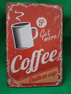 Aluminum sign new, 19x29 cm