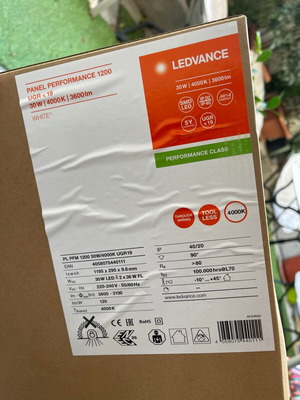 LEDVANCE Panel Performance 1200x300 UGR19 LED 30W 4000K καινούργιο