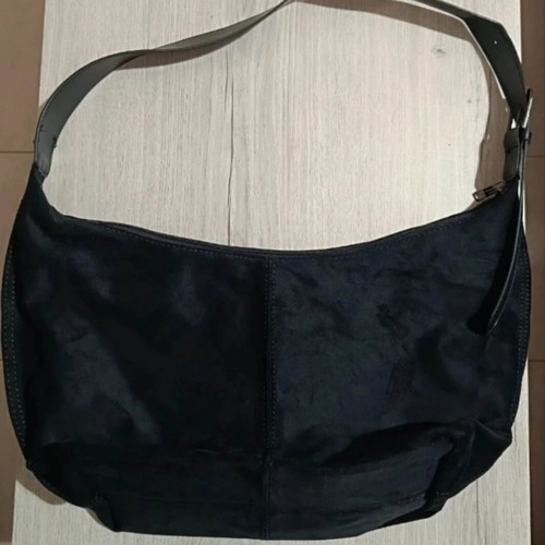 Shein Suede Bag with Leather Strap Crossbody New