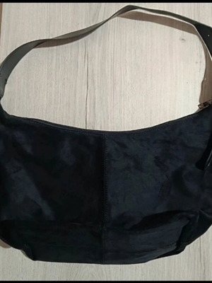 Shein Suede Bag with Leather Strap Crossbody New