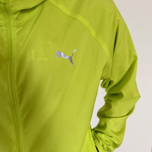 Puma windbreaker reflective jacket like new, green and yellow, XL