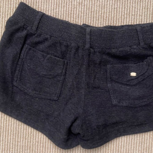 Juicy Couture cotton terry shorts gray small new